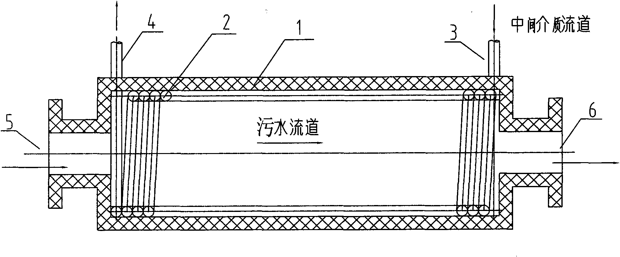 Sewage water source heat exchanger