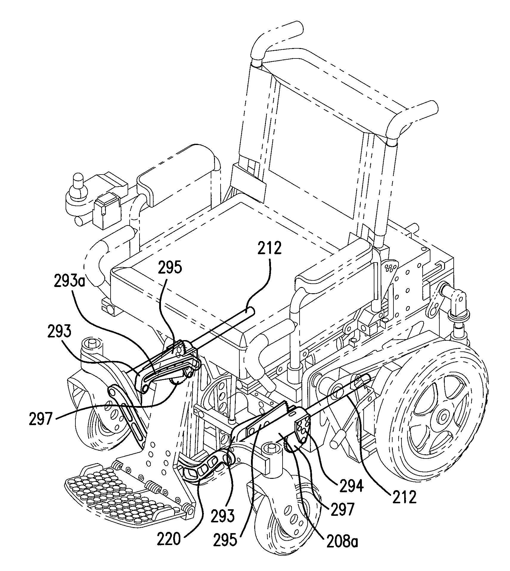 Stabilized mobile unit or wheelchair