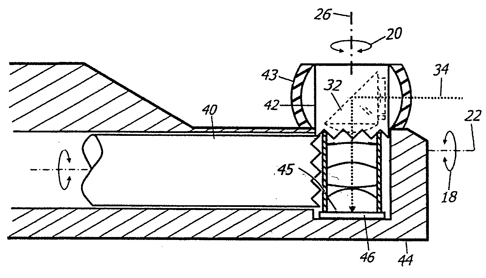 Variable direction of view instrument with distal image sensor