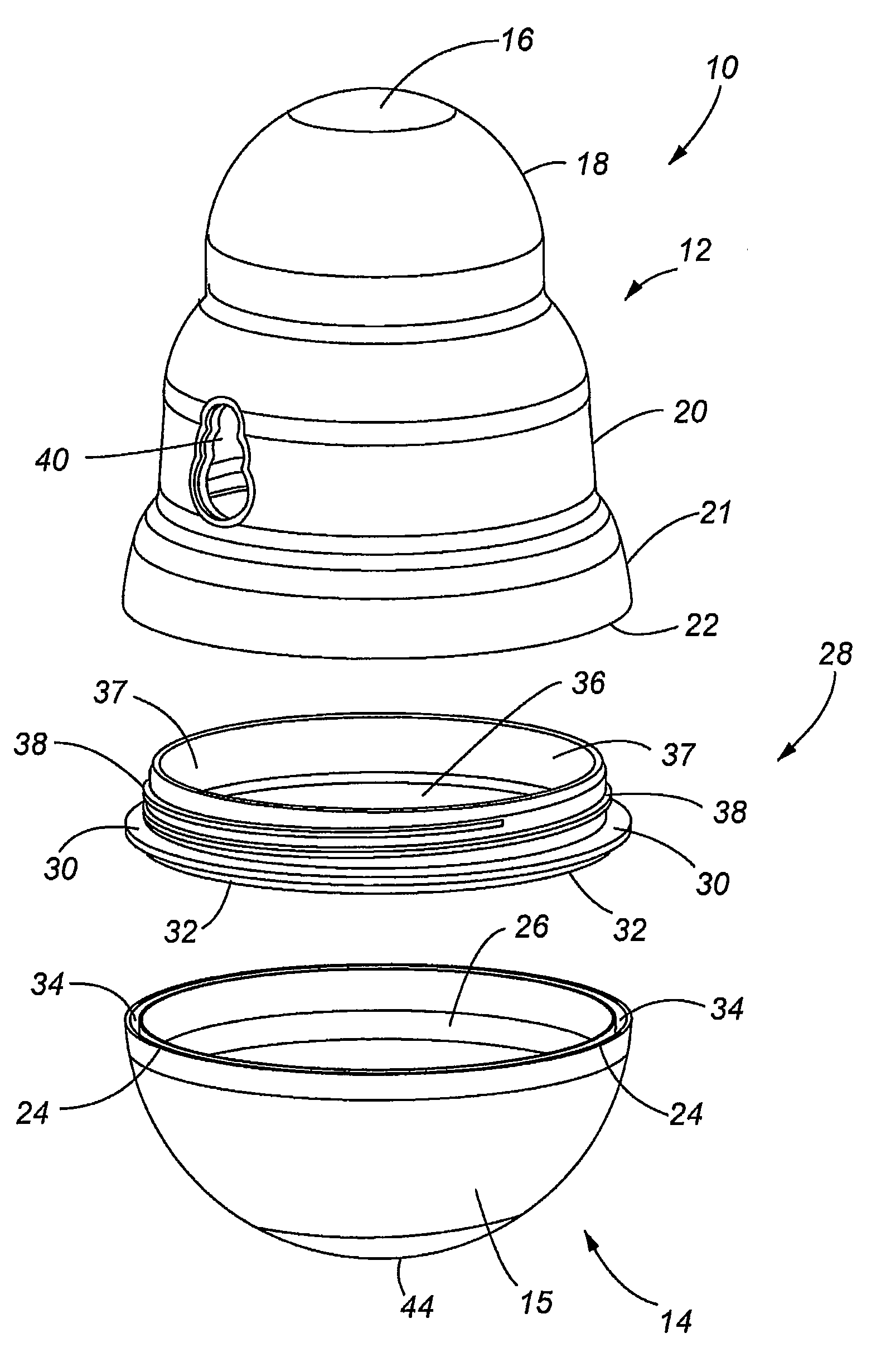 Treat dispenser for animals and method