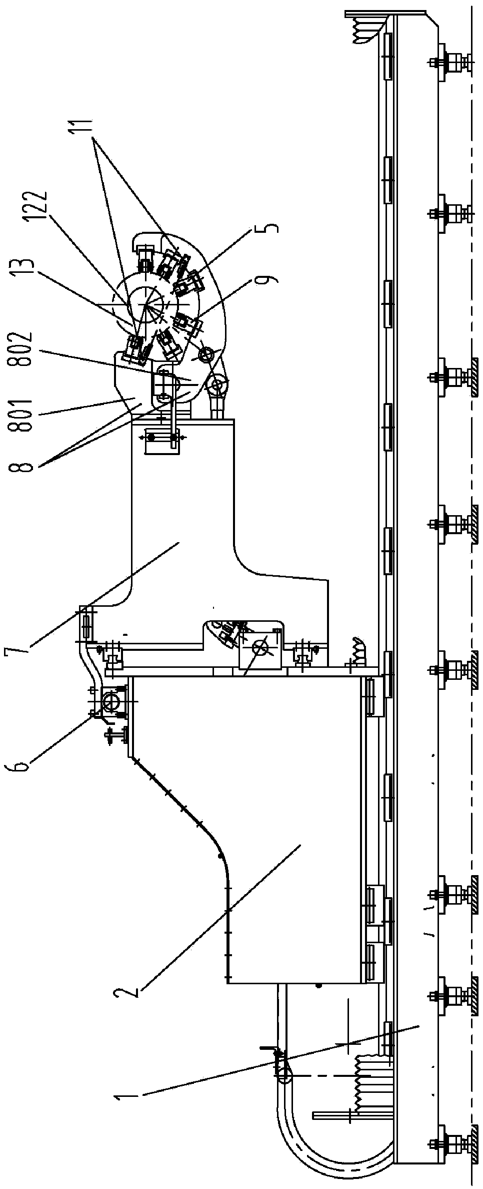 Ingot supply system of short-travel front loading extruder