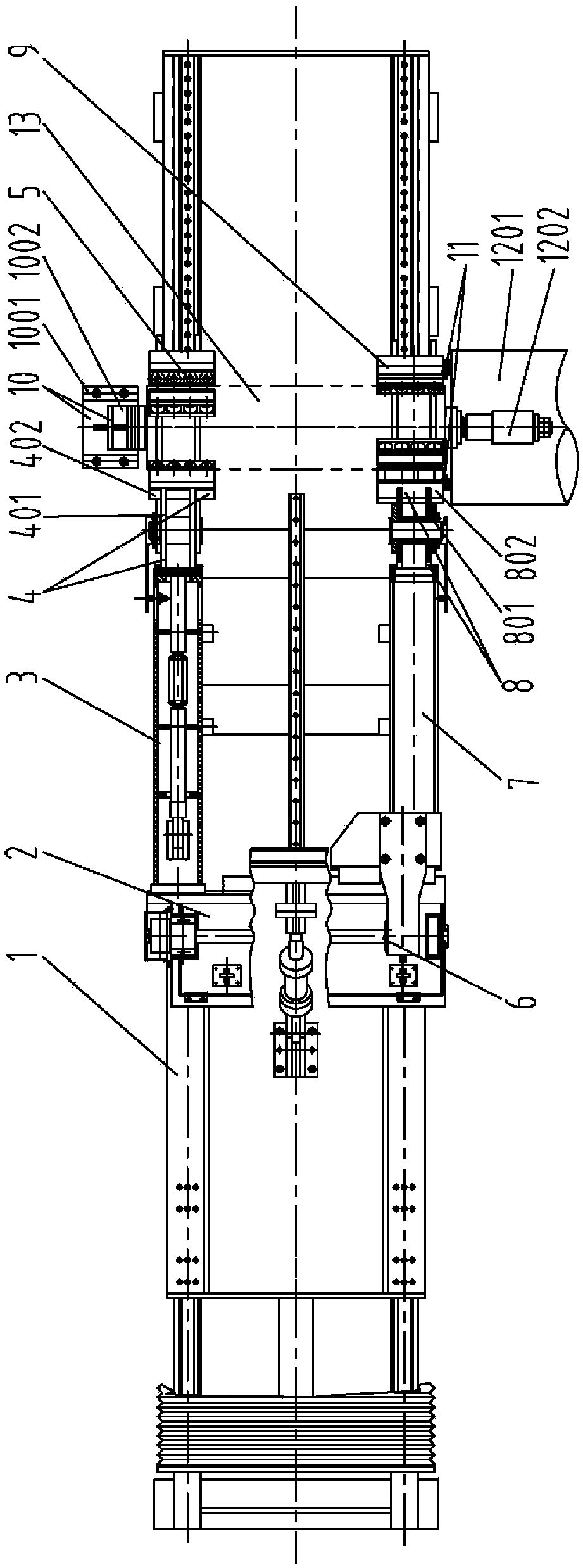 Ingot supply system of short-travel front loading extruder