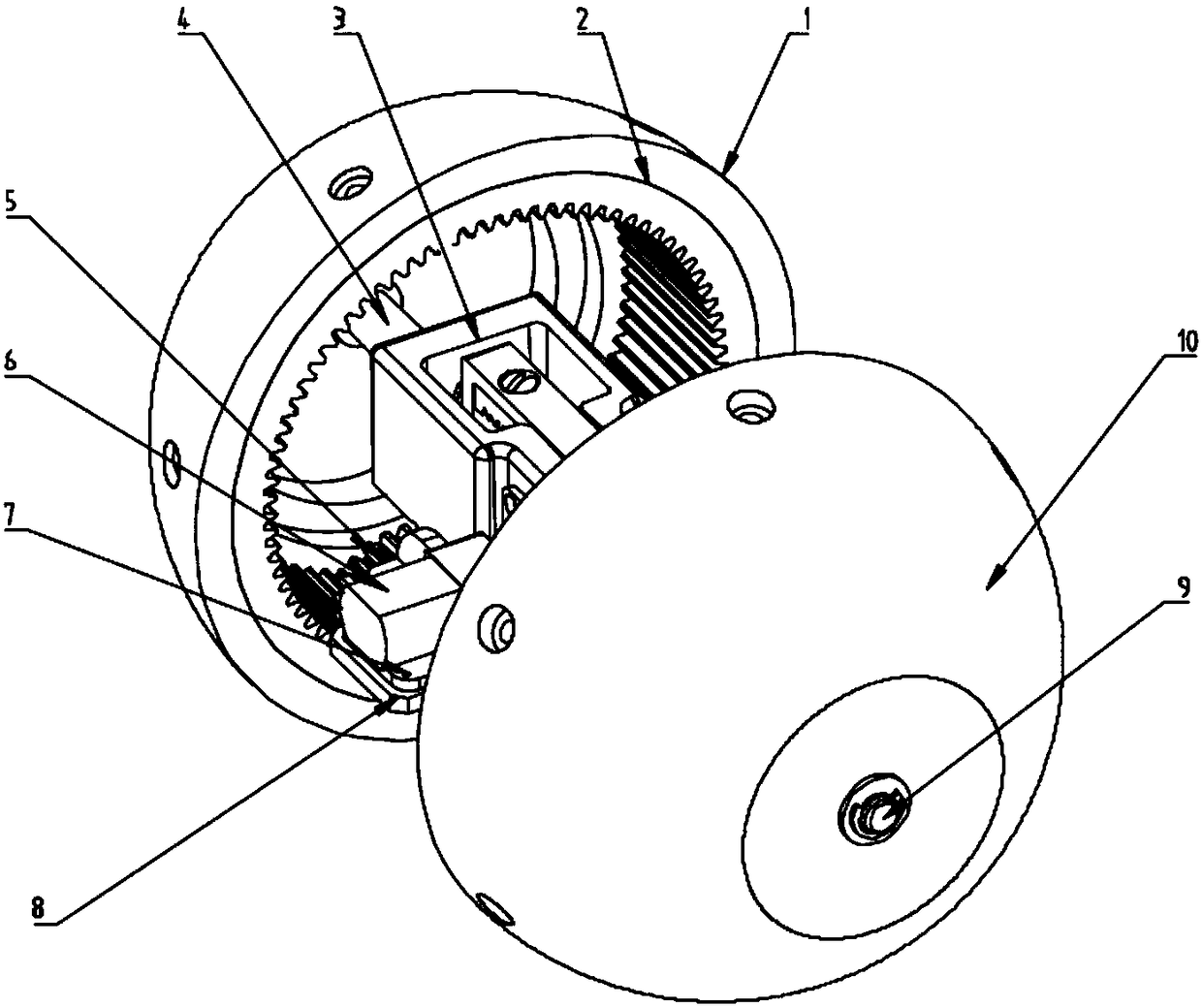 Pipeline inspection robot based on reducing of gear rack