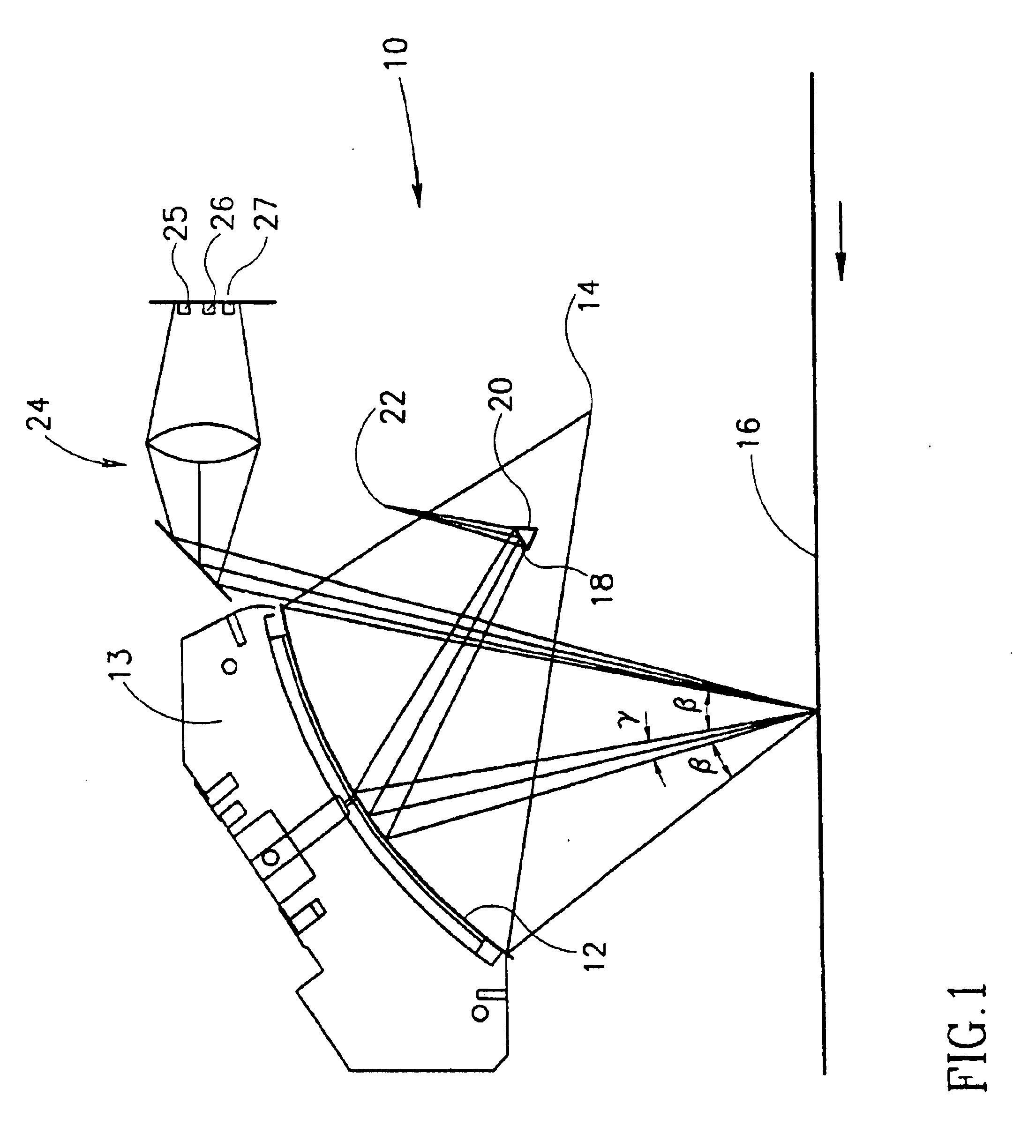 Illuminator for inspecting substantially flat surfaces