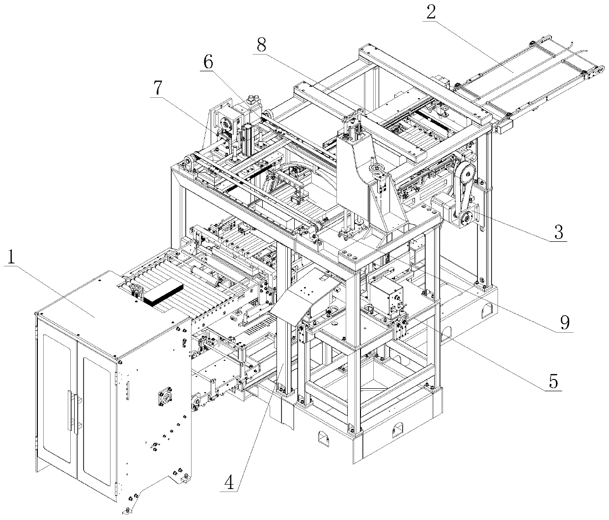 Full-automatic shaping card sticking machine