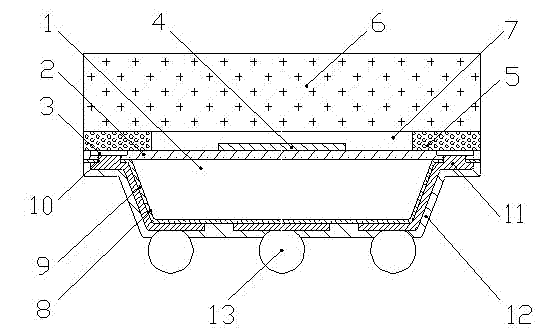 High-reliability image sensor packaging structure without silicon through hole