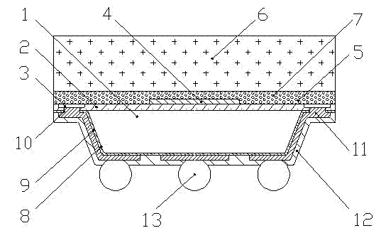 High-reliability image sensor packaging structure without silicon through hole