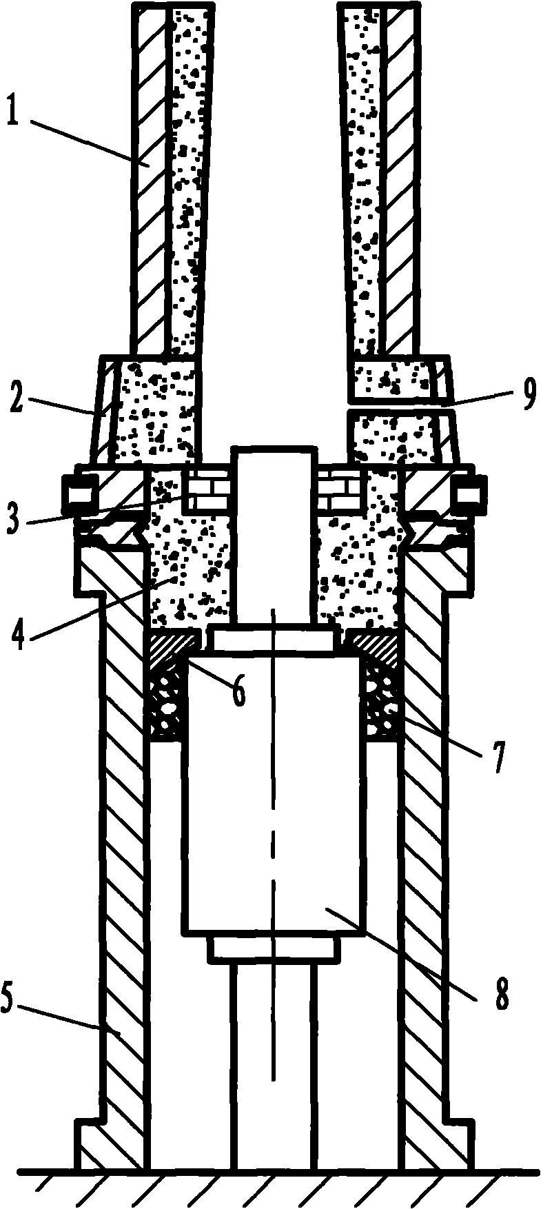 Cold-type casting welding method of roller necks