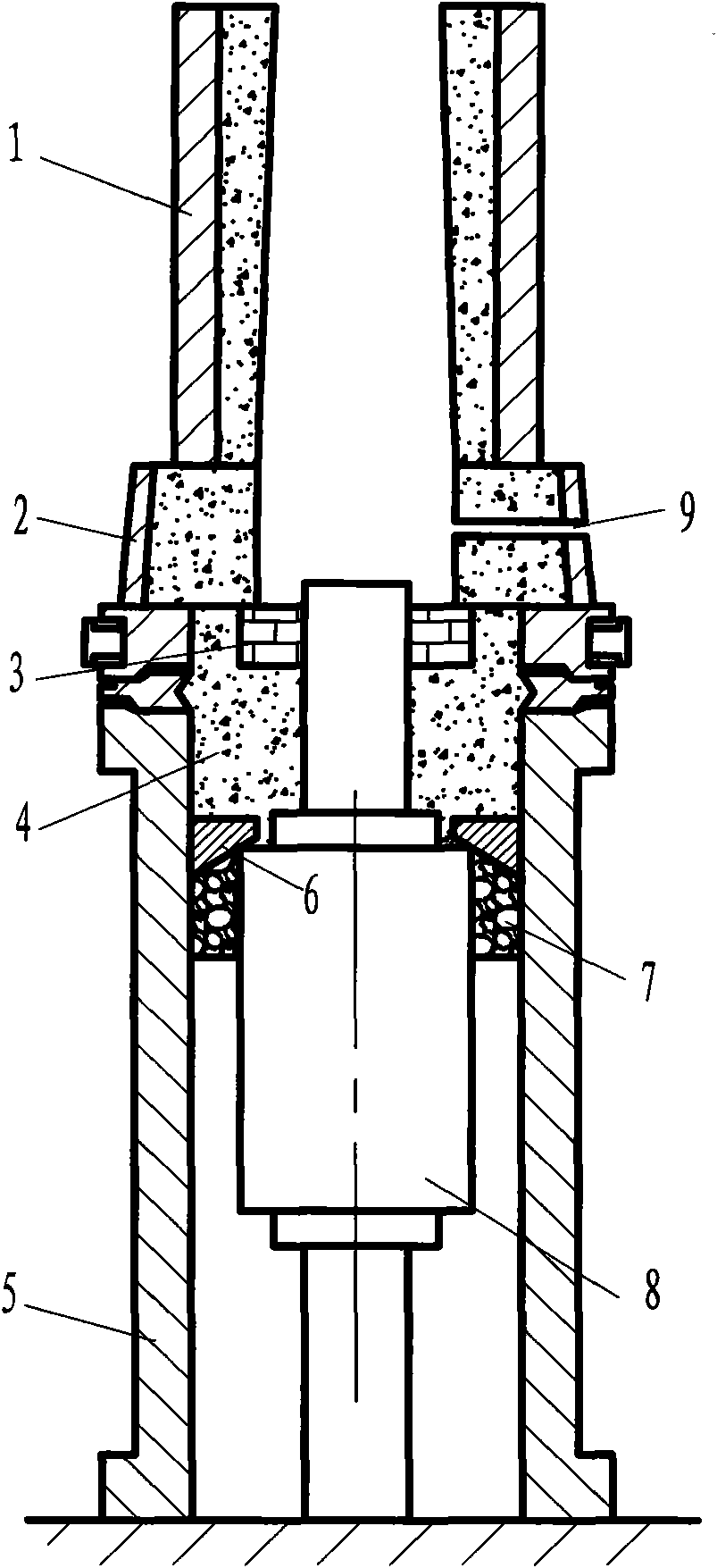 Cold-type casting welding method of roller necks