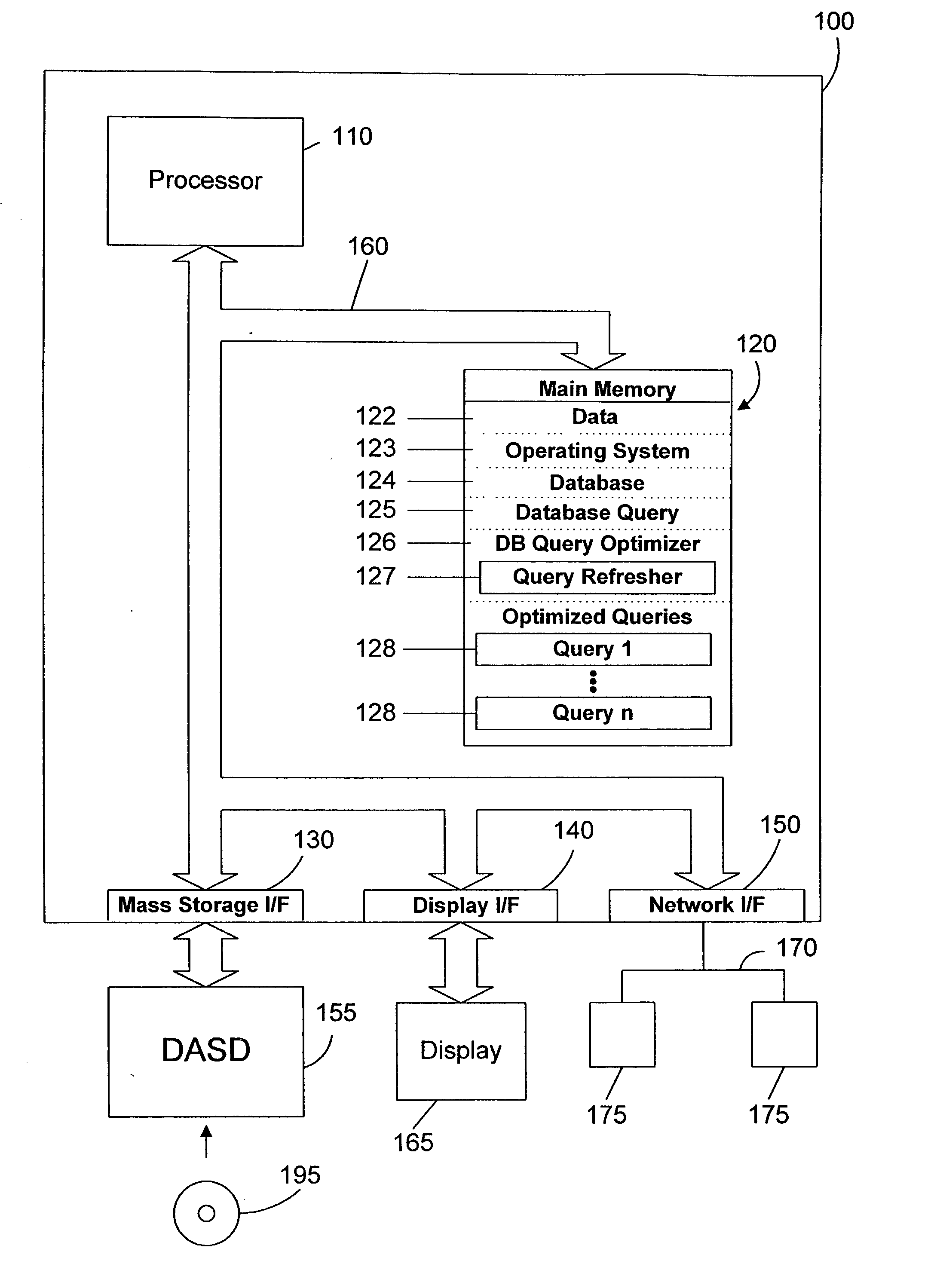 Apparatus and method for refreshing a database query