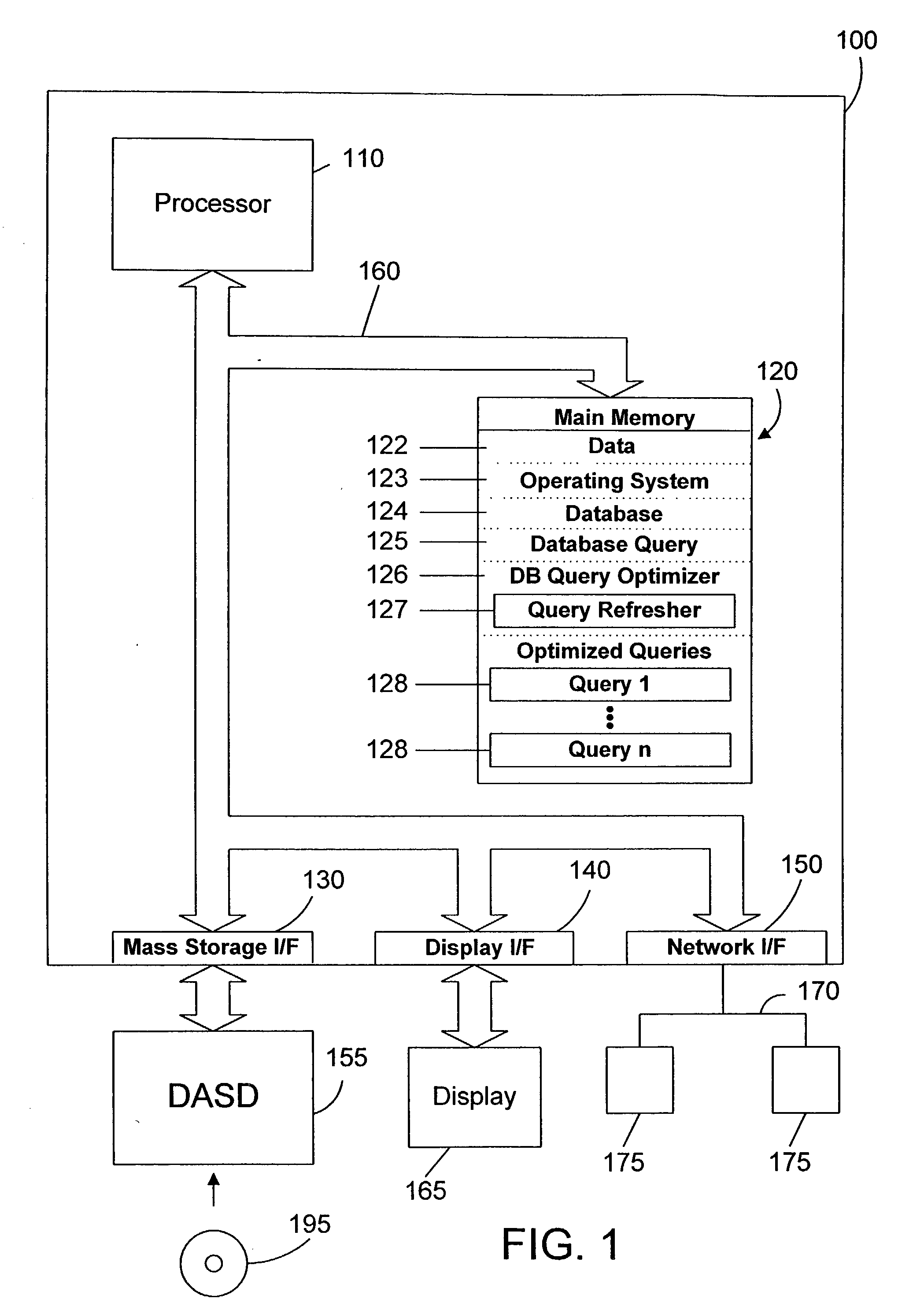 Apparatus and method for refreshing a database query