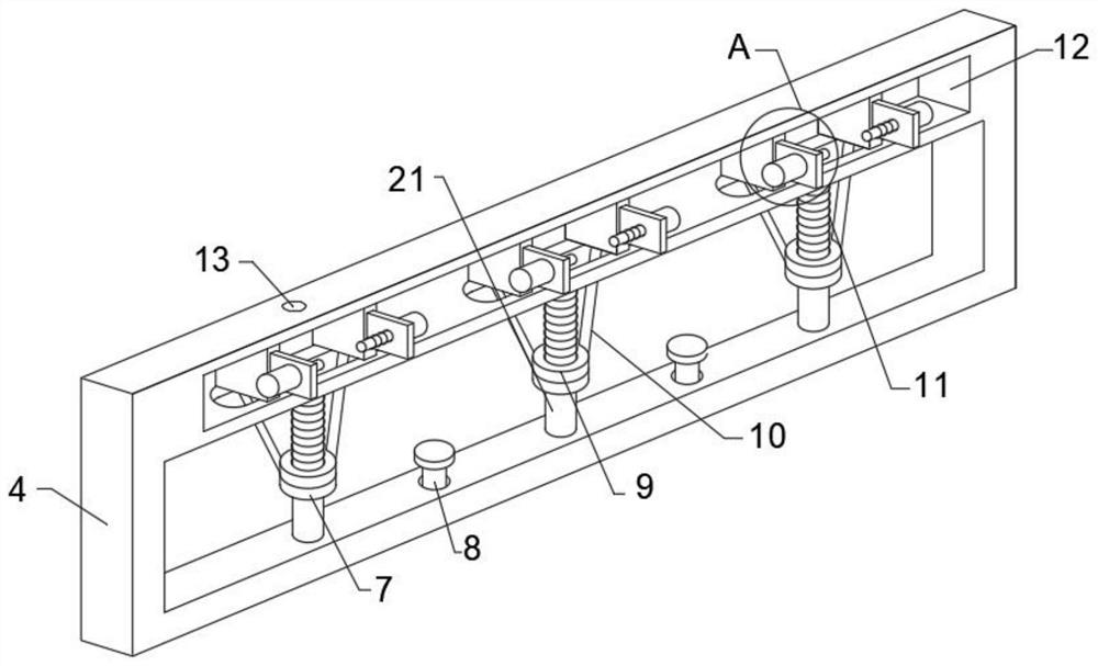 Reverse support structure of steel bar truss