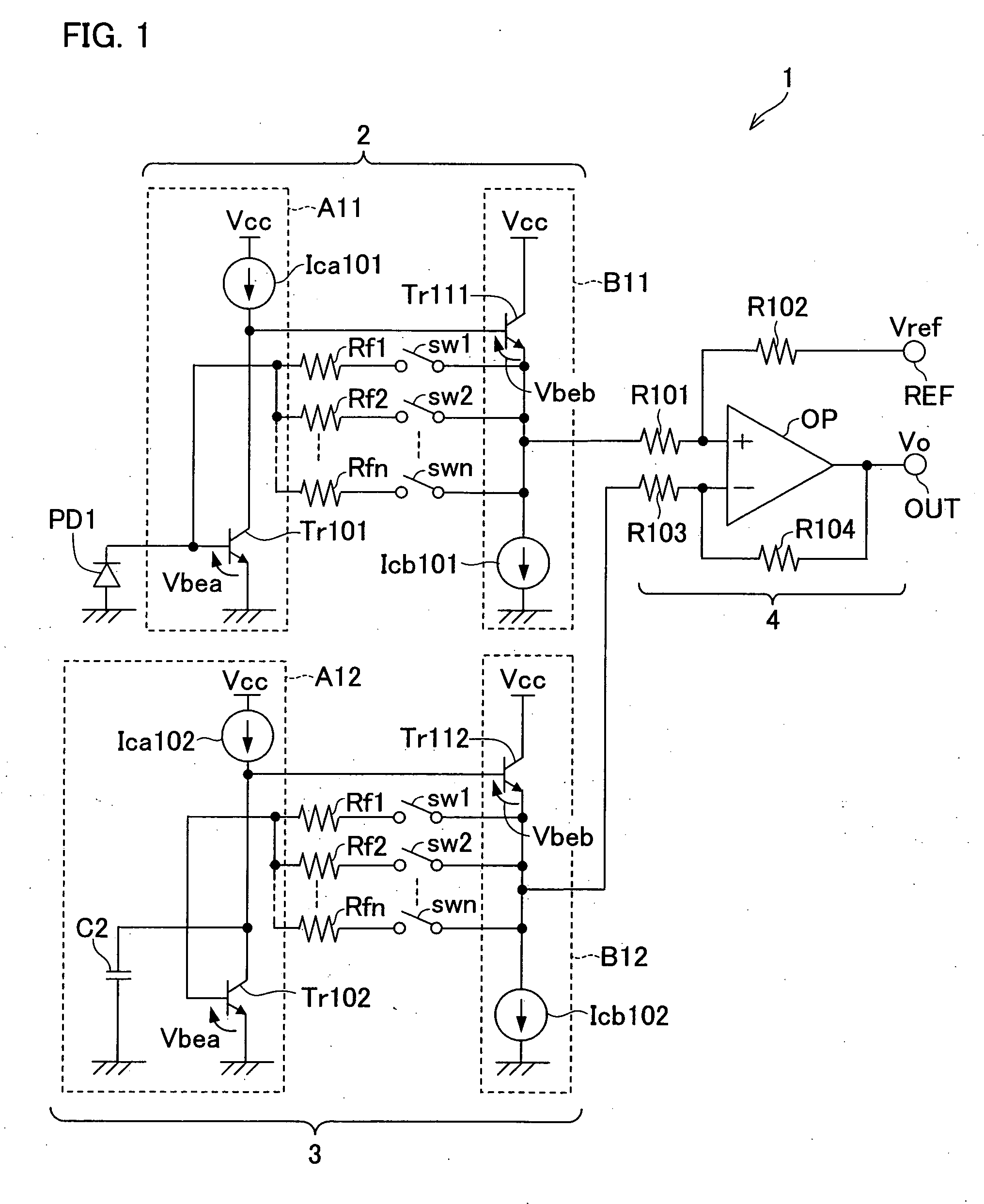 Light receiving amplifier circuit and optical pickup device having the same