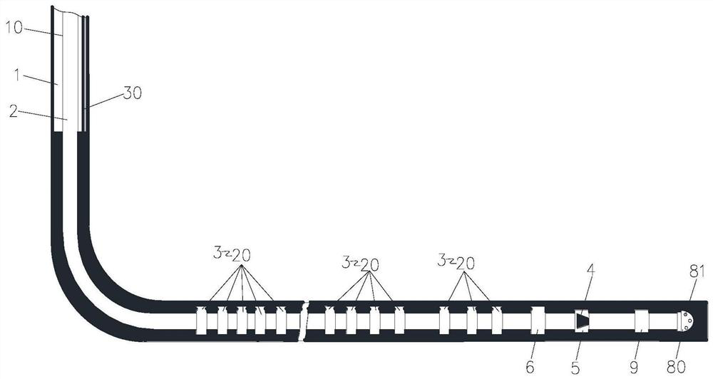 Horizontal well cementation sliding sleeve partial pressure pipe outer optical fiber system and monitoring method thereof