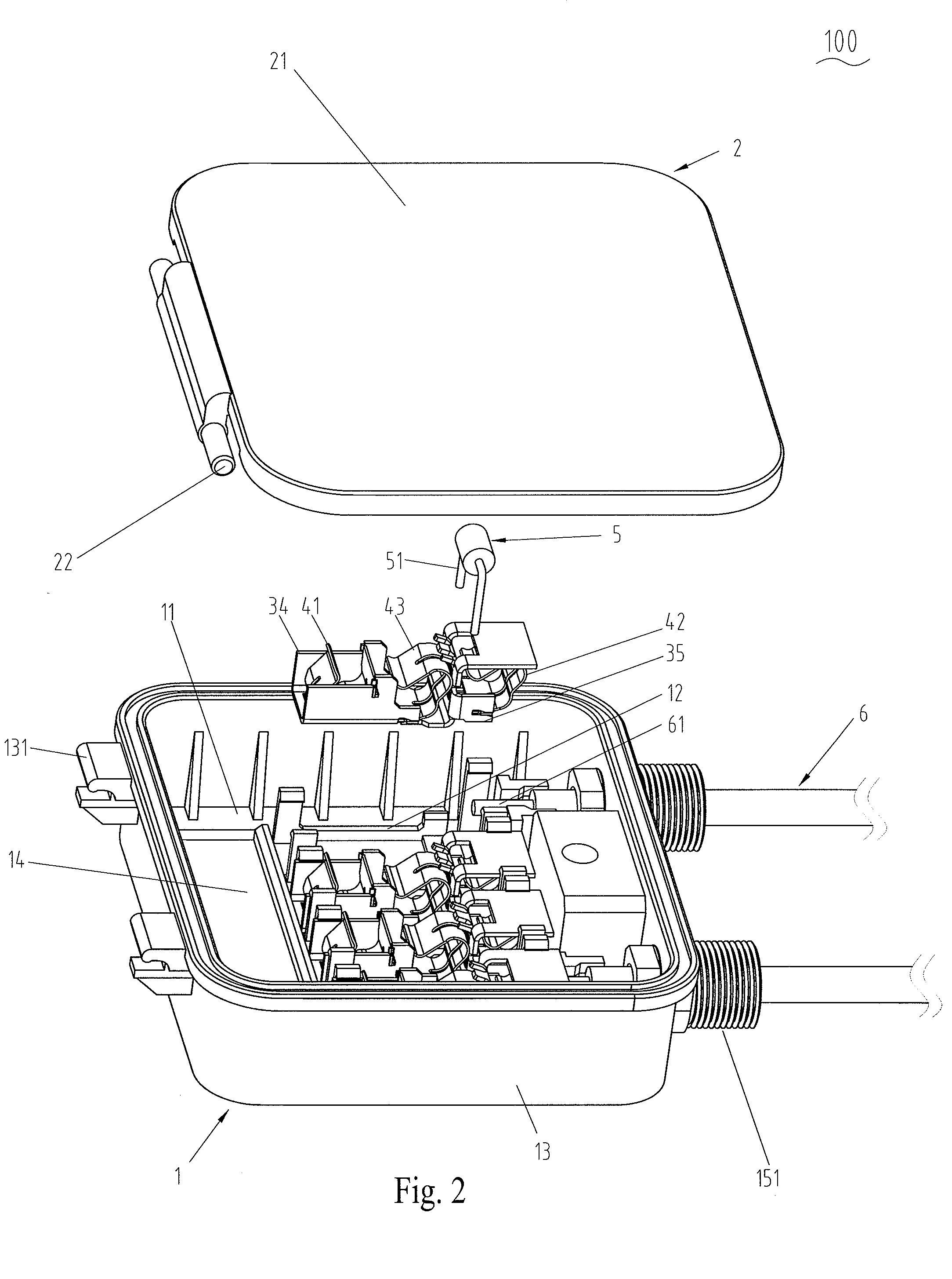 Connecting box for a solar panel