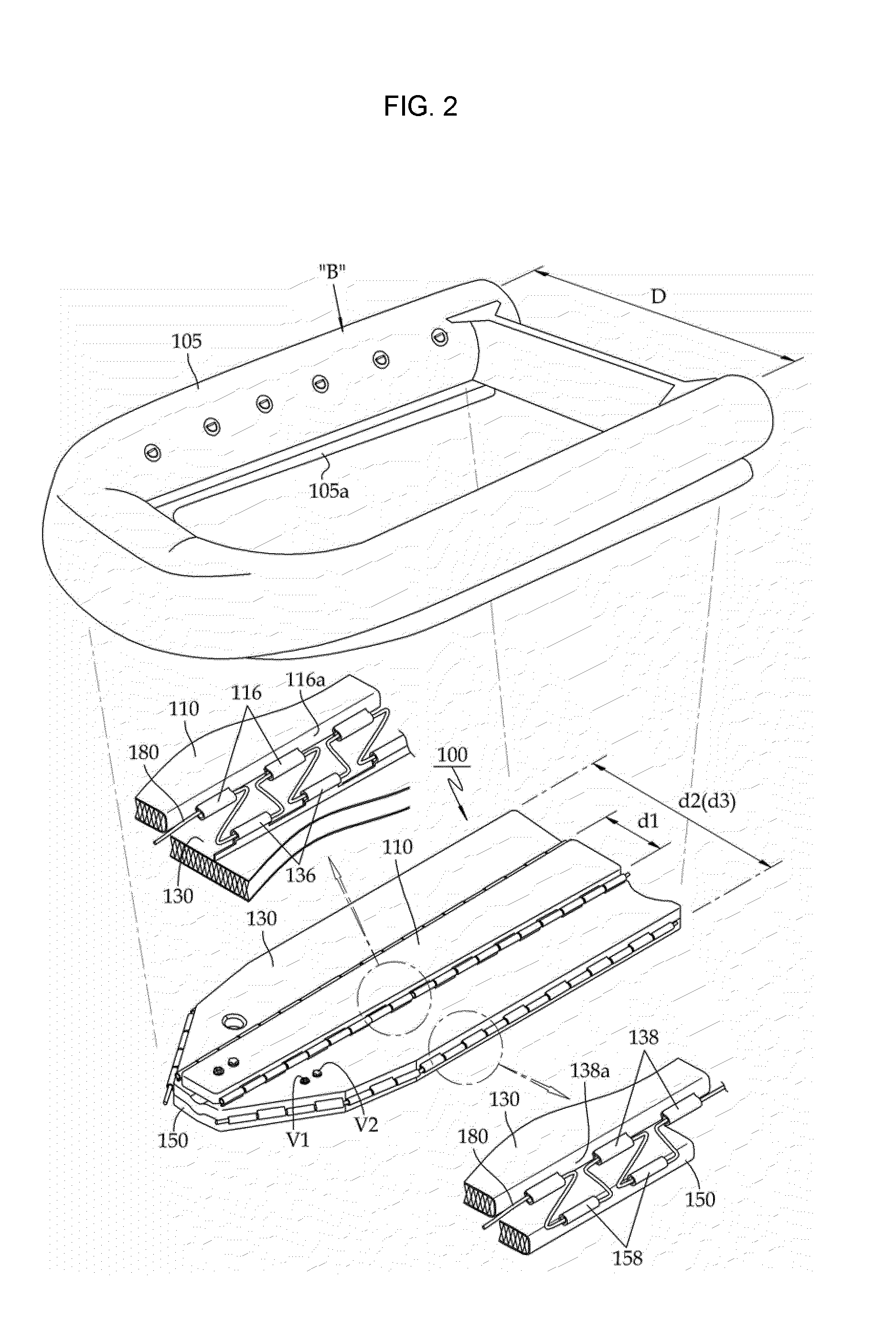 Inflatable floor for inflatable boat