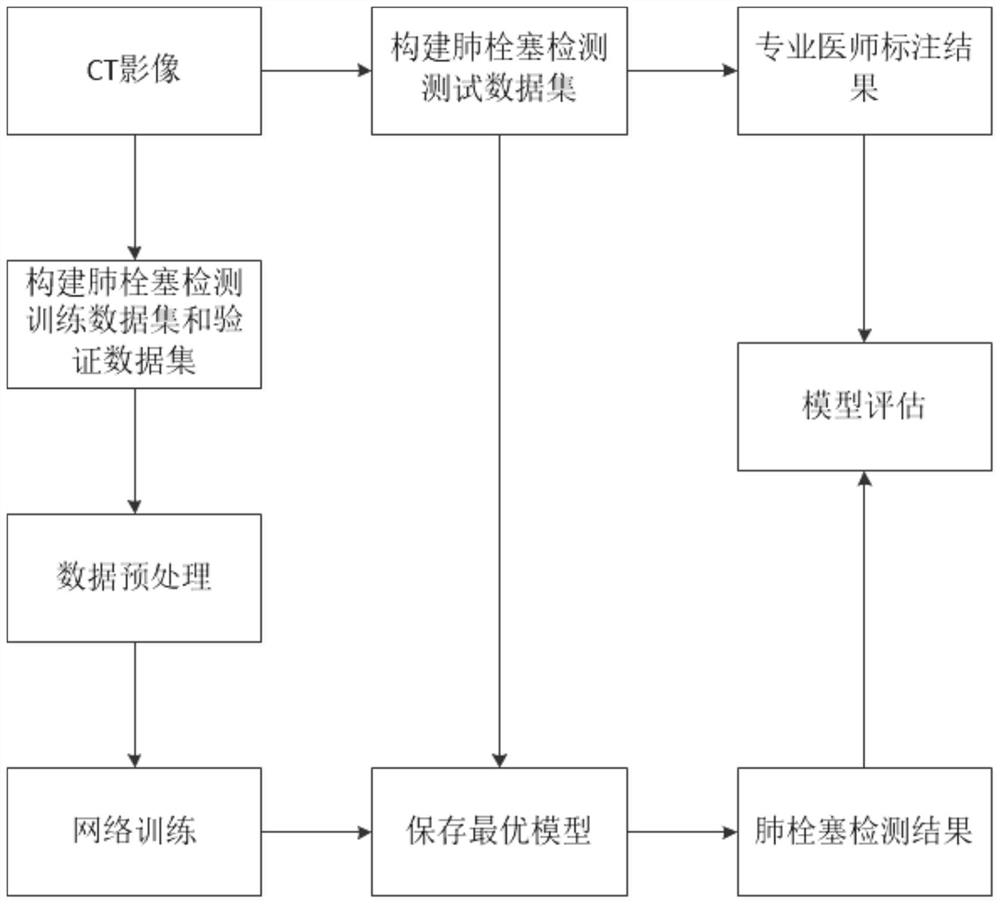 Pulmonary embolism detection system, medium and electronic equipment