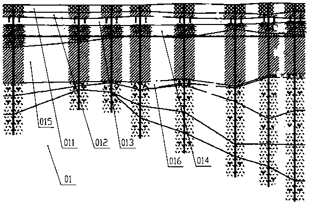 Method suitable for conducting reconstruction and reinforcing on existing artificial foundation