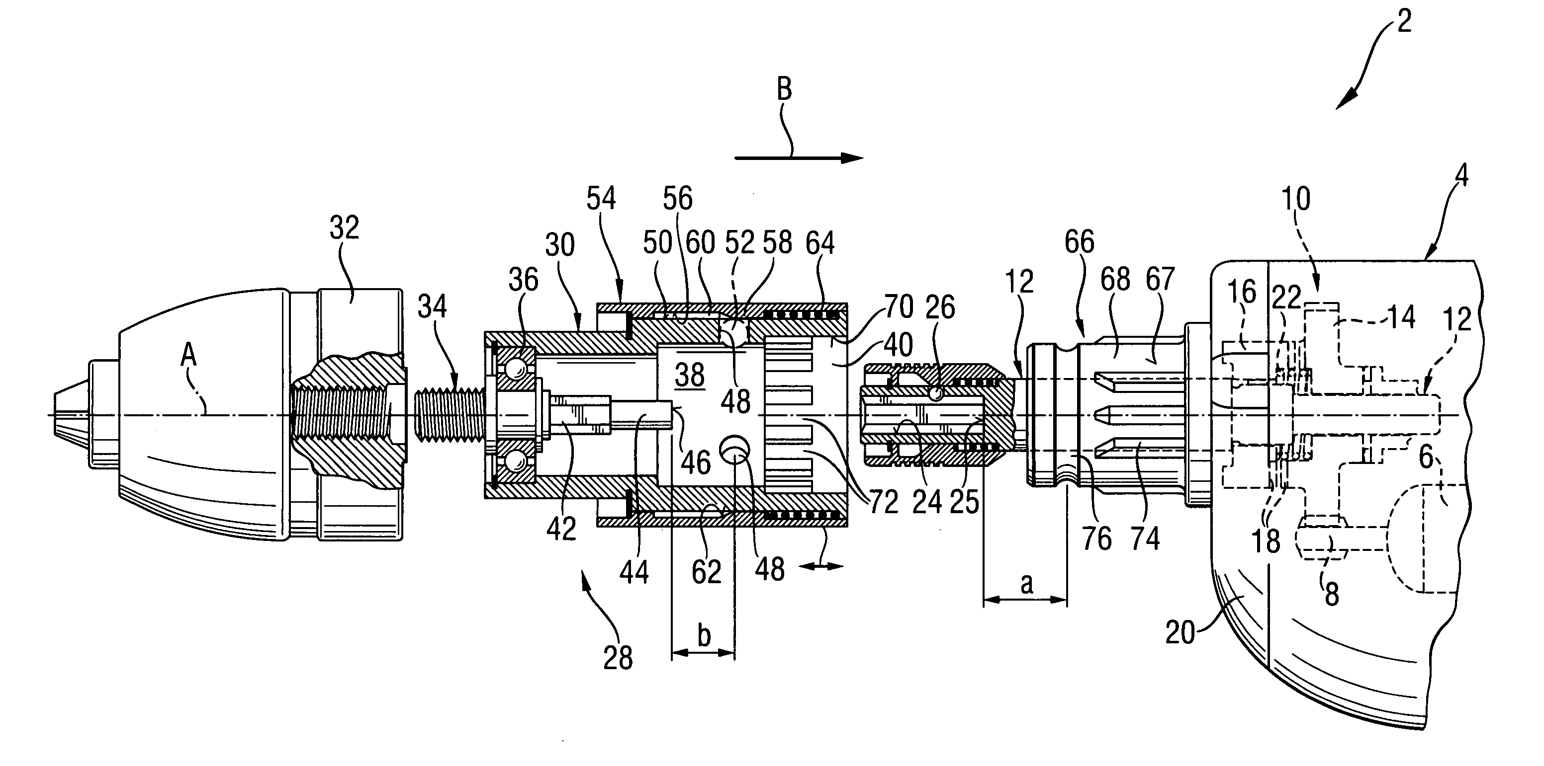 Drill adapter for a power screwdriver