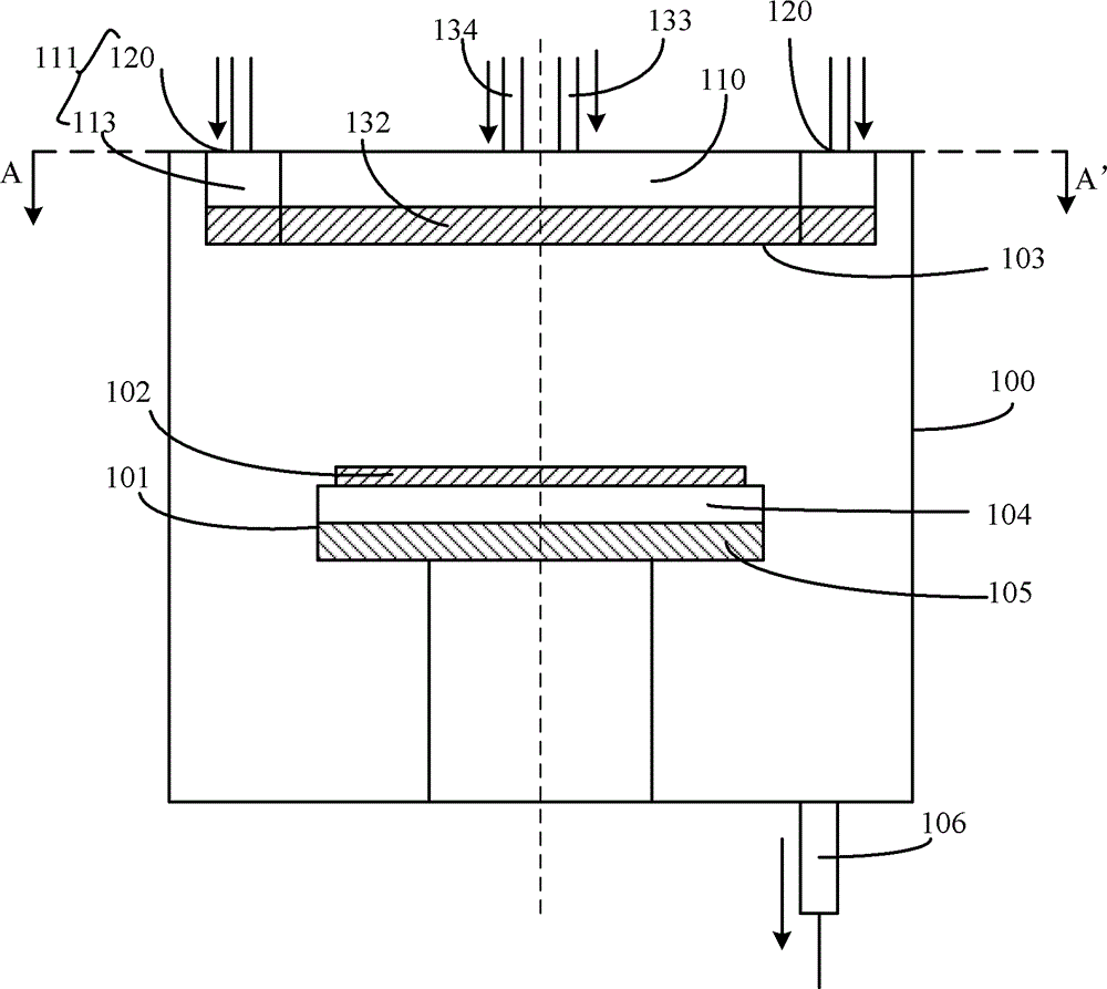 Metal organic vapor phase deposition device