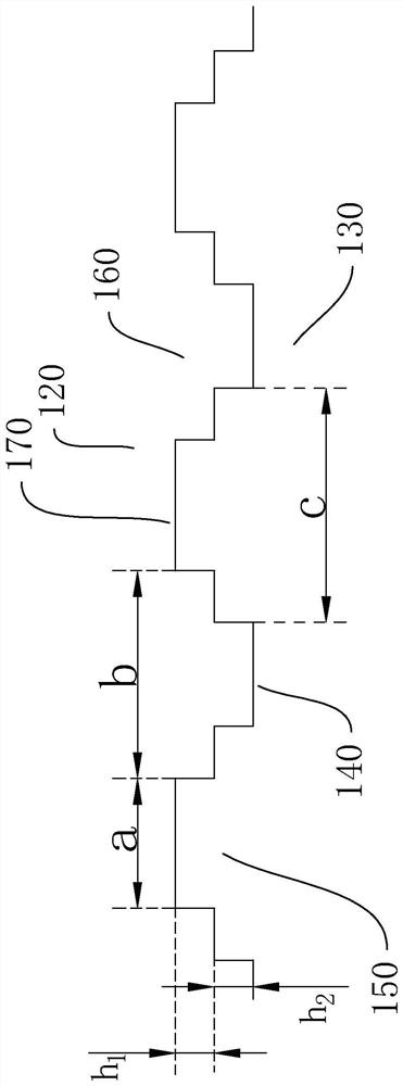 Polar plate convex runner structure, battery metal polar plate and hydrogen fuel cell bipolar plate