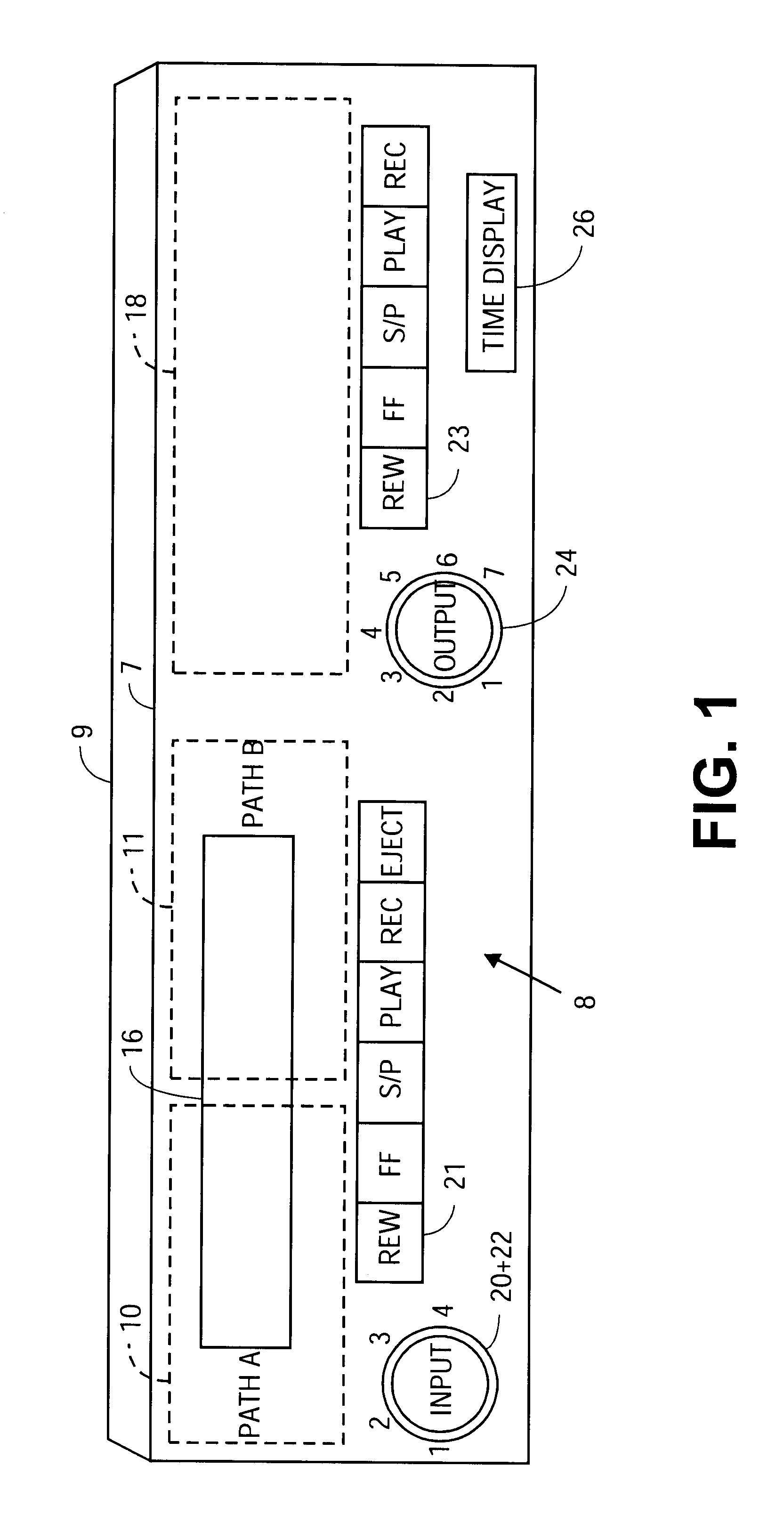 Single deck dual tape path VCR system