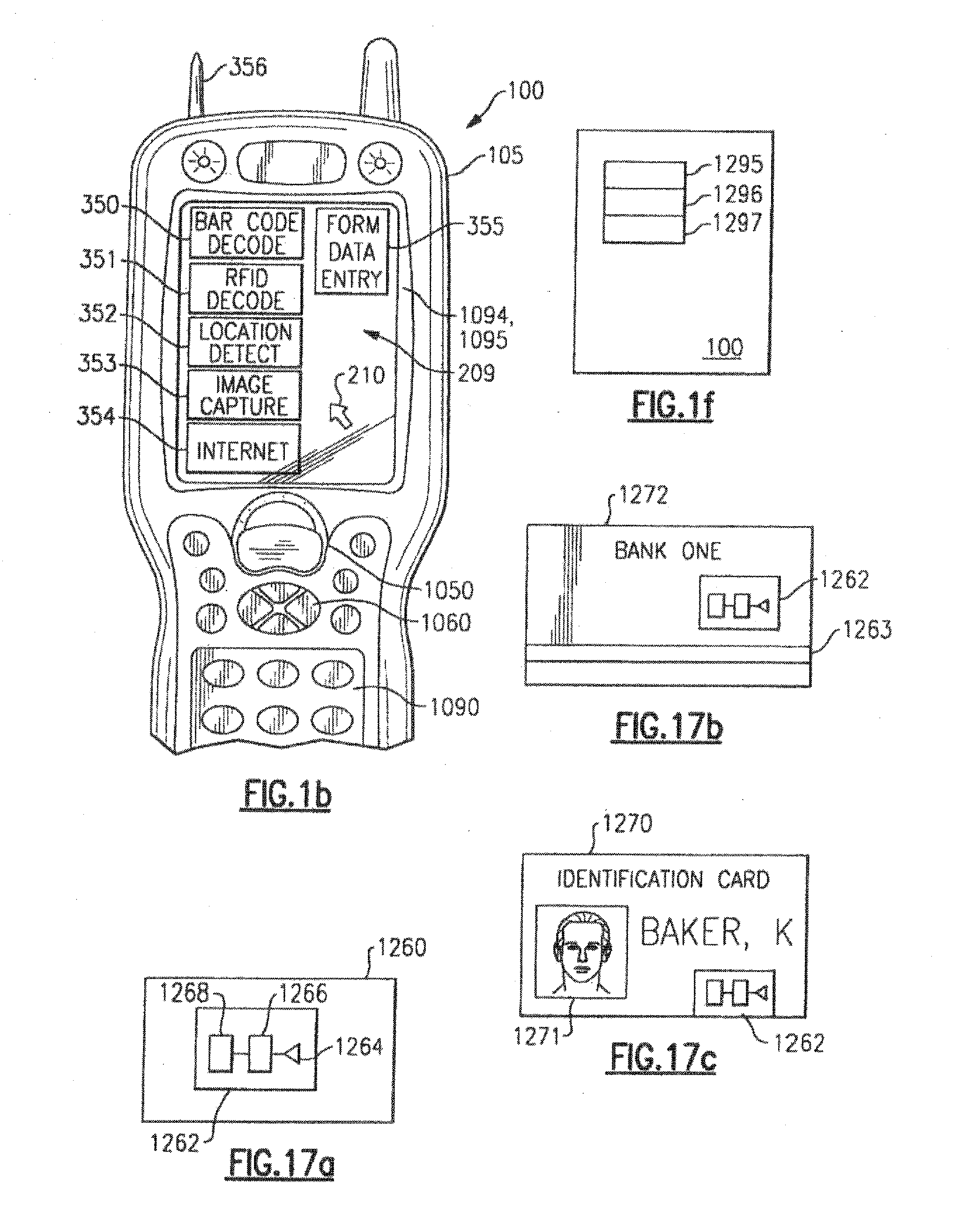 Data collection device and network having radio signal responsive operation