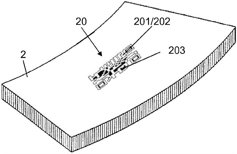 Mould element for a tyre mould comprising a mark