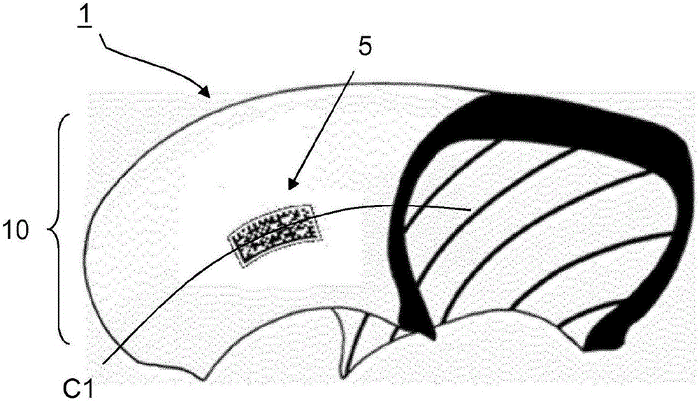 Mould element for a tyre mould comprising a mark