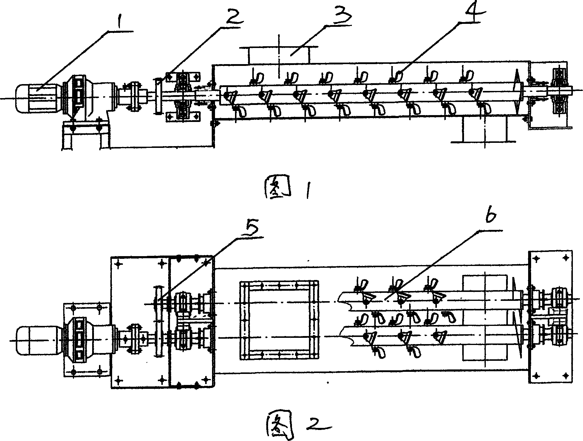 Multi-spire stirring machine