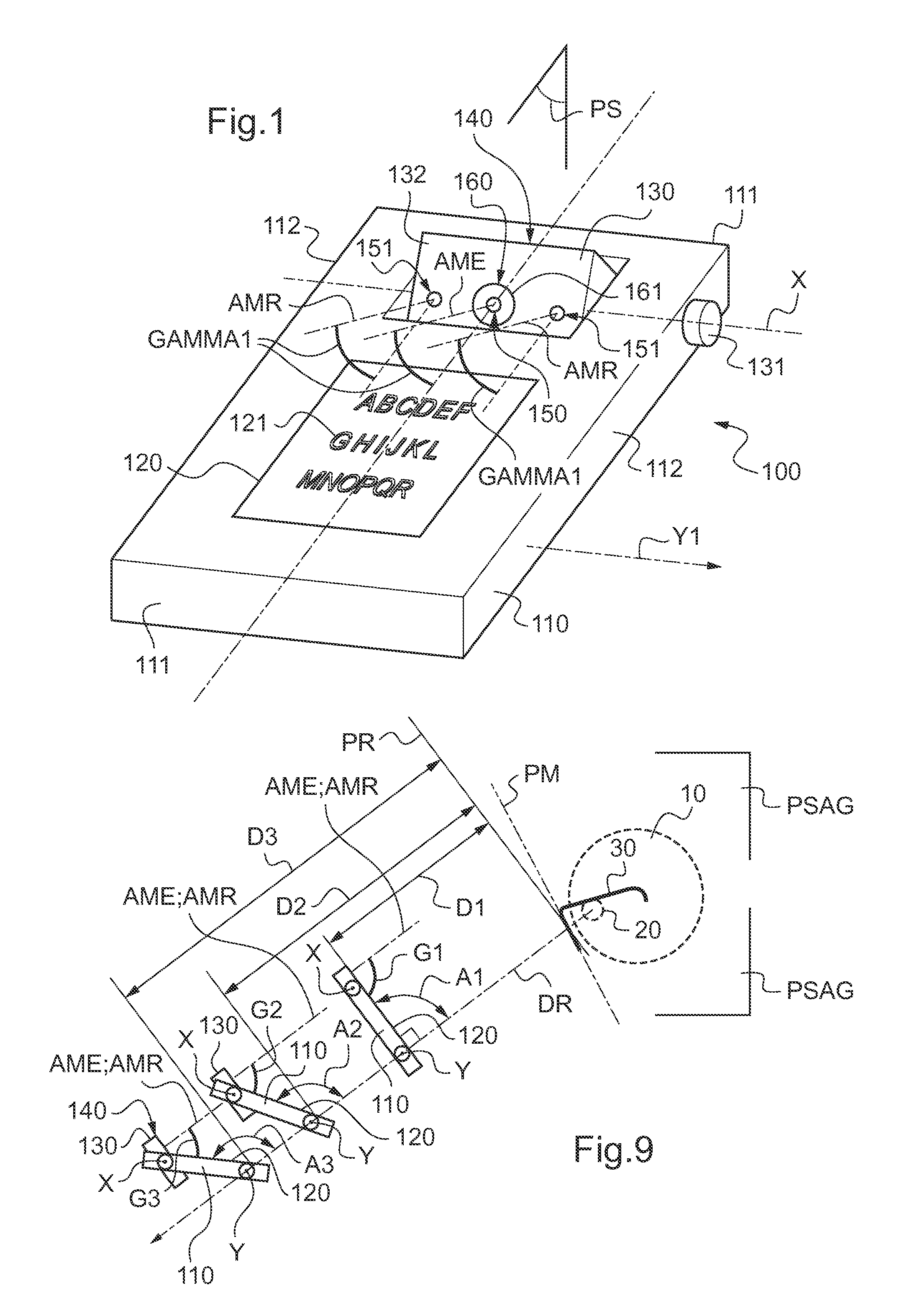 Device and a method for measuring a characteristic reading distance of an individual in a near vision natural posture