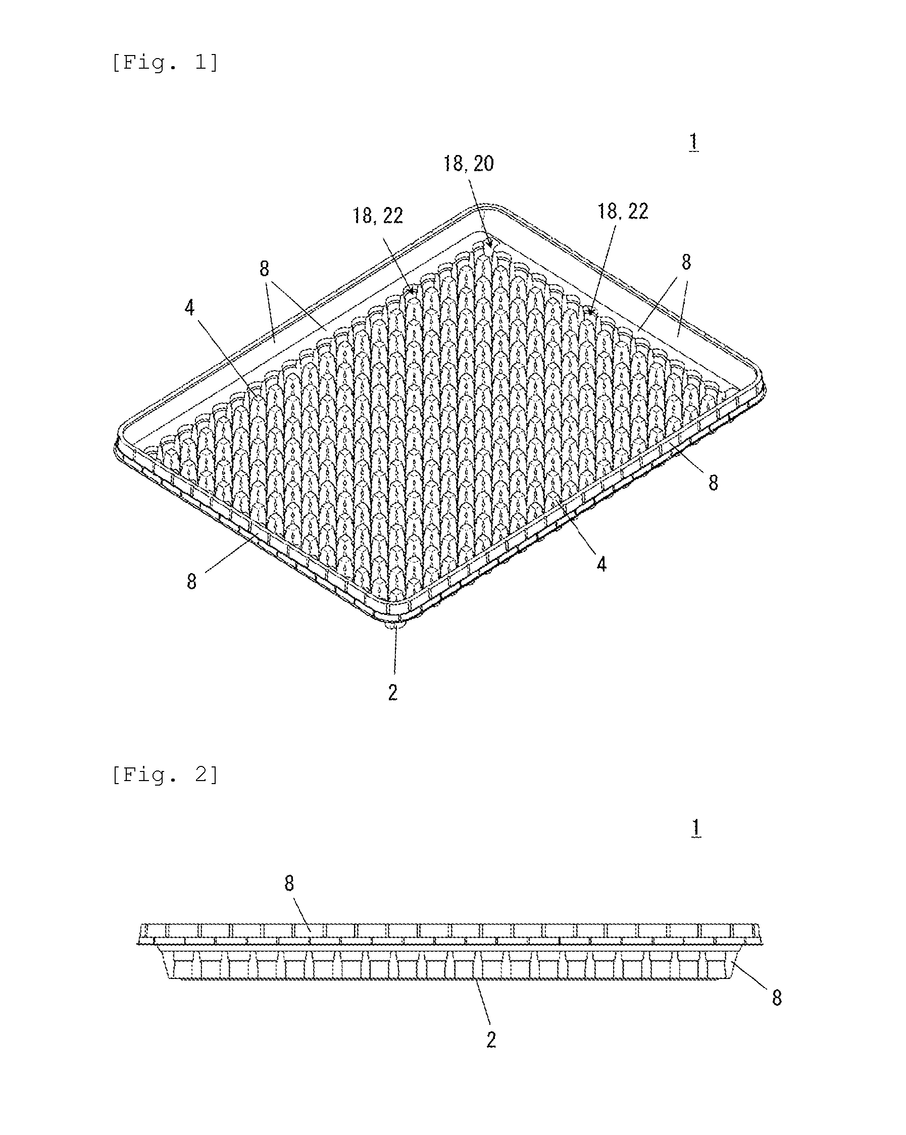 Container-holding tray