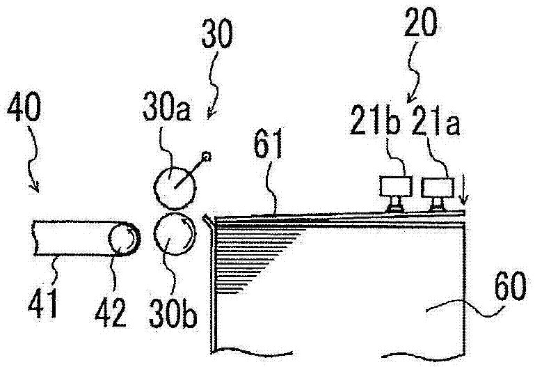 Paper feeding device and paper feeding method