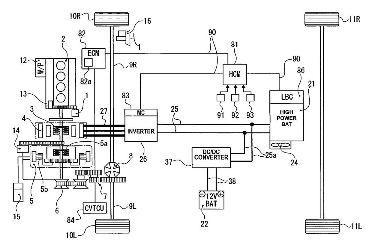 Hybrid vehicle control device