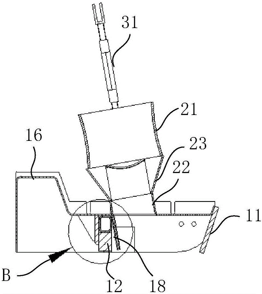 Cleaning-sweeper-truck suction nozzle structure and cleaning sweeper truck