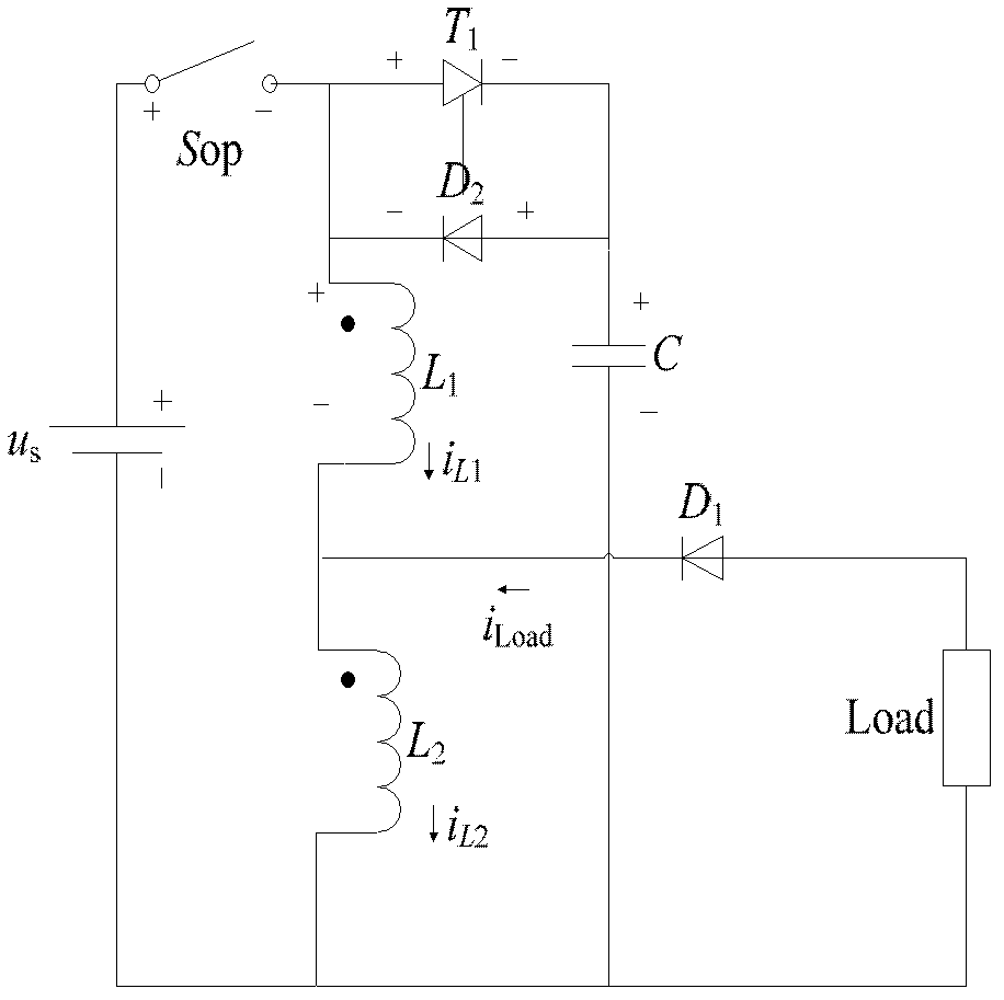 Inductance energy storage type pulse power supply used for electromagnetic emission