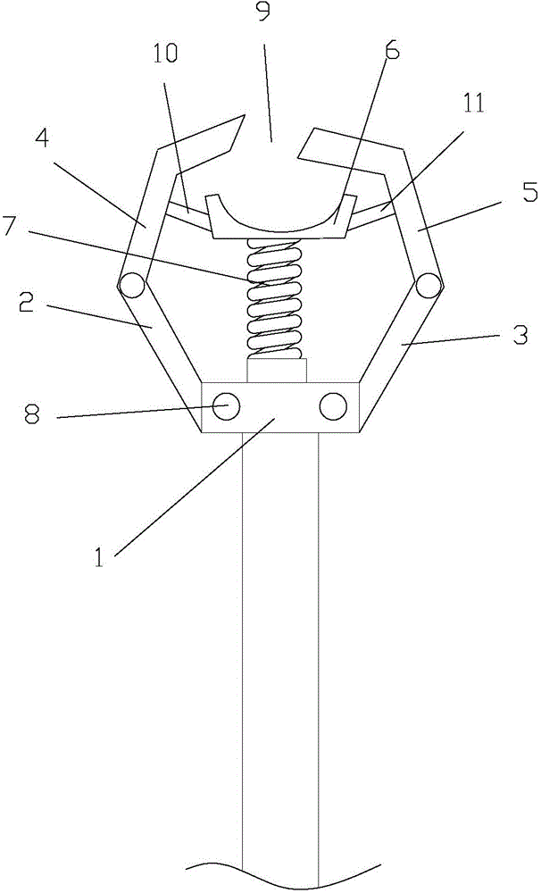 Novel cloth supporting rod head