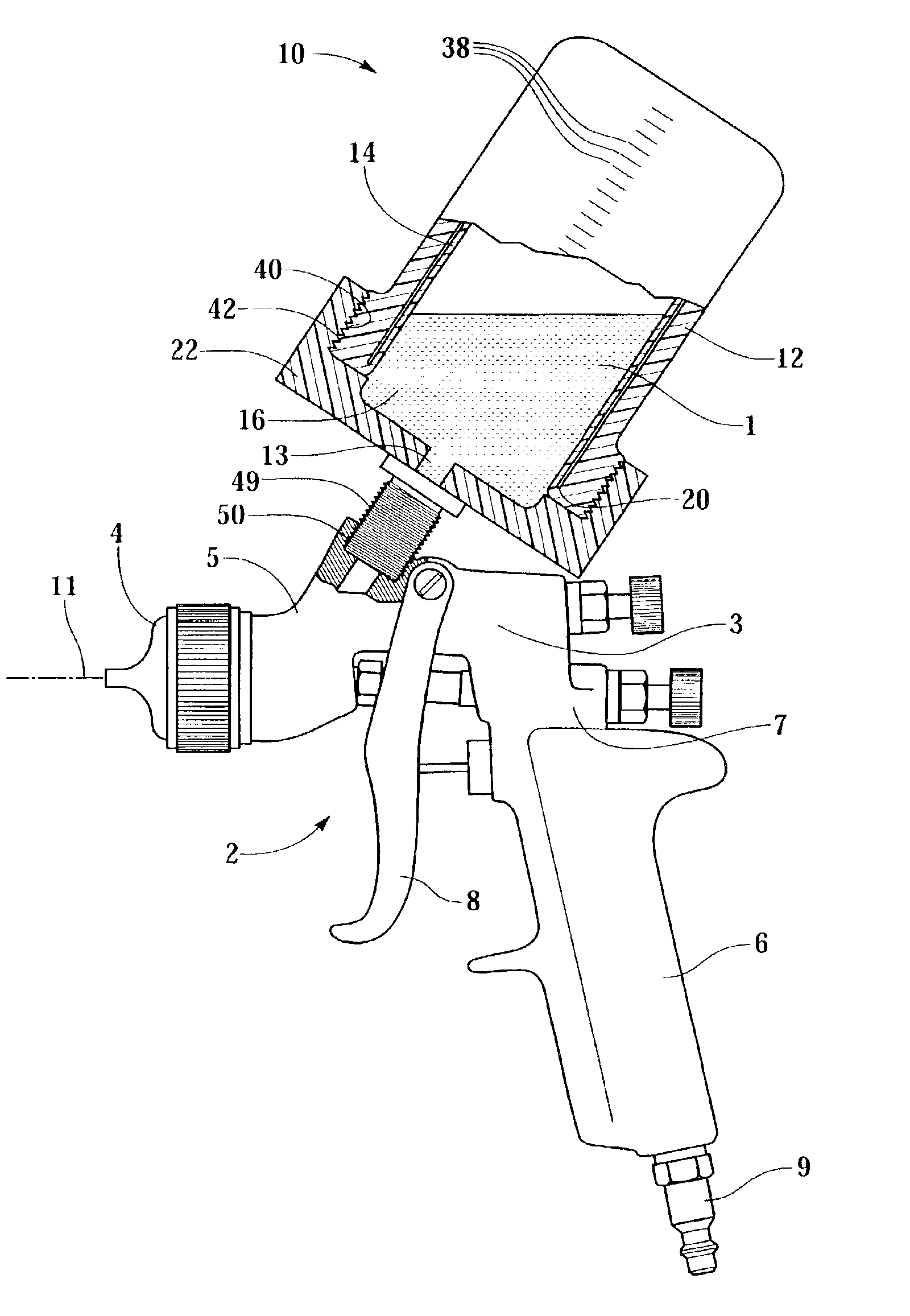 Disposable paint cup attachment system for gravity-feed paint sprayer