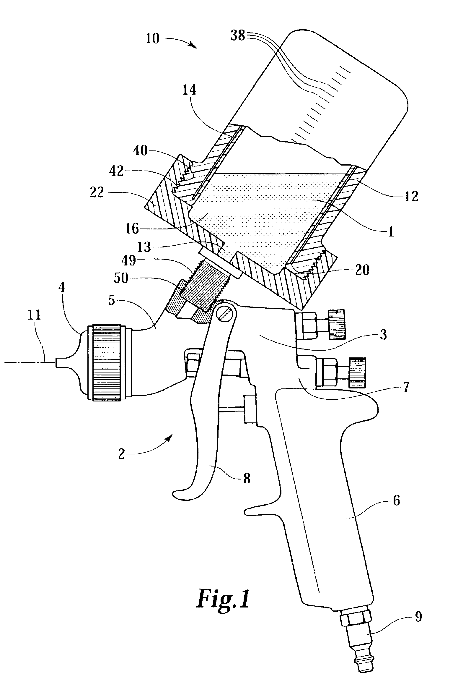 Disposable paint cup attachment system for gravity-feed paint sprayer