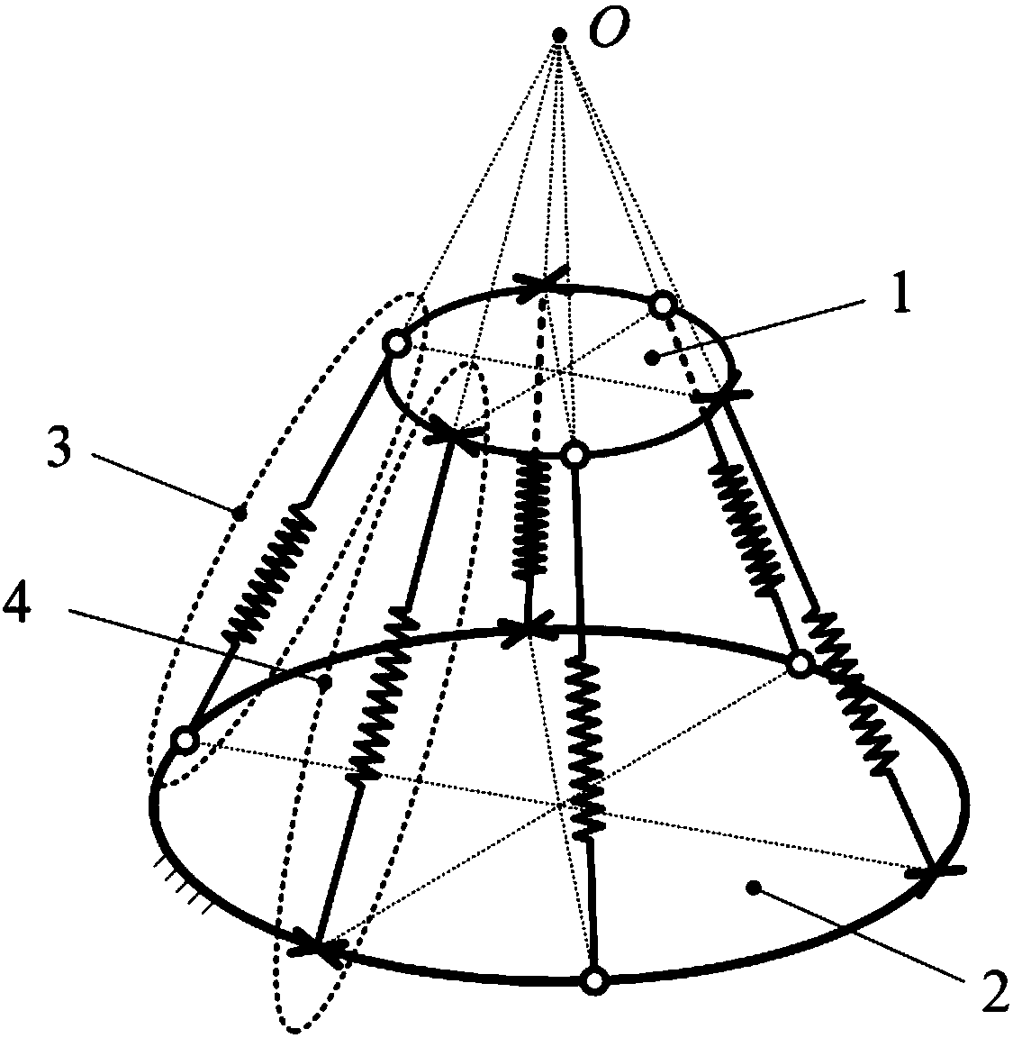 Space multi-degree-of-freedom parallel-connection flexible device