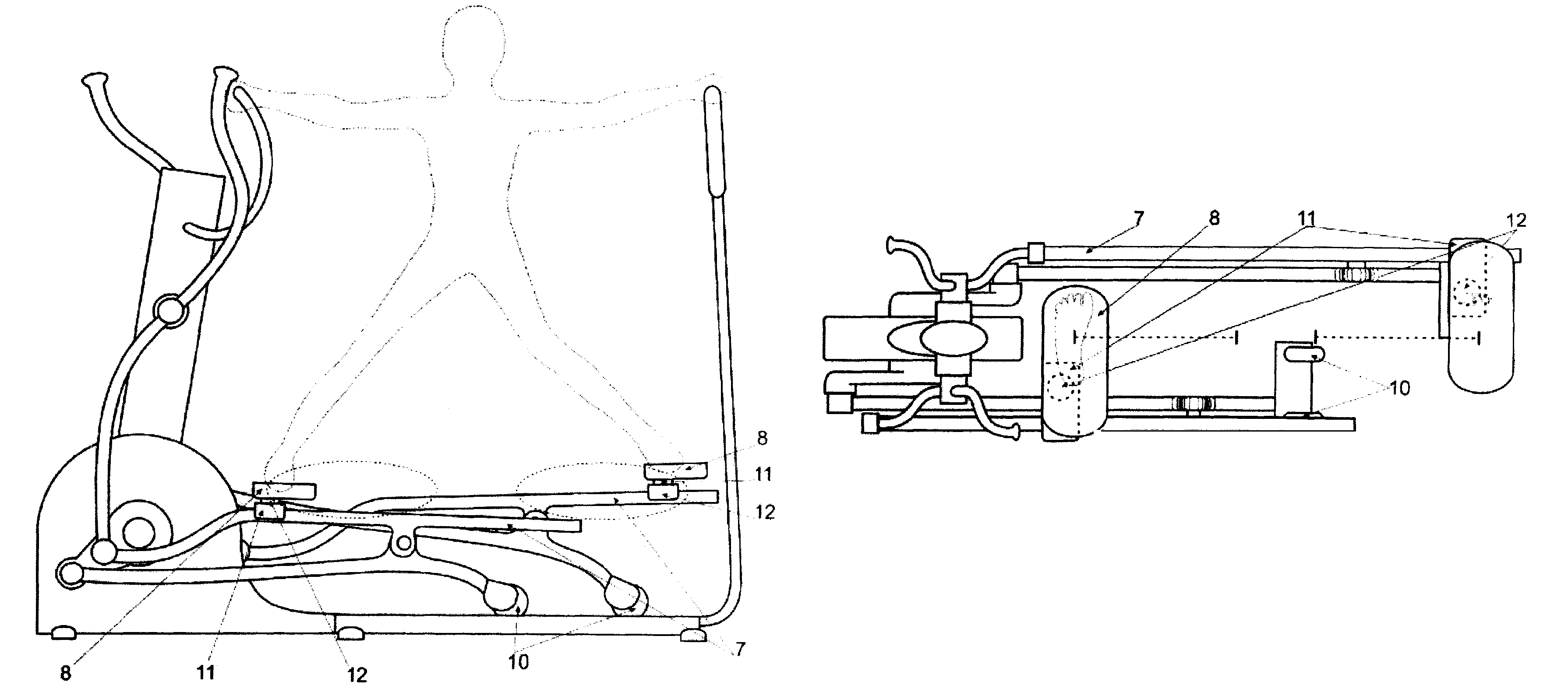 Multifunctional elliptical trainer