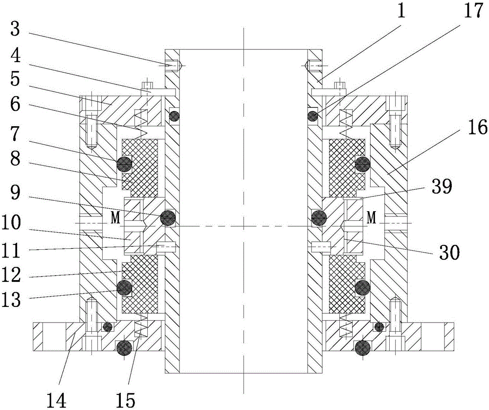 Double-end-face fluid dynamic and static pressure mechanical seal for sodium cooling fast reactor nuclear main pump