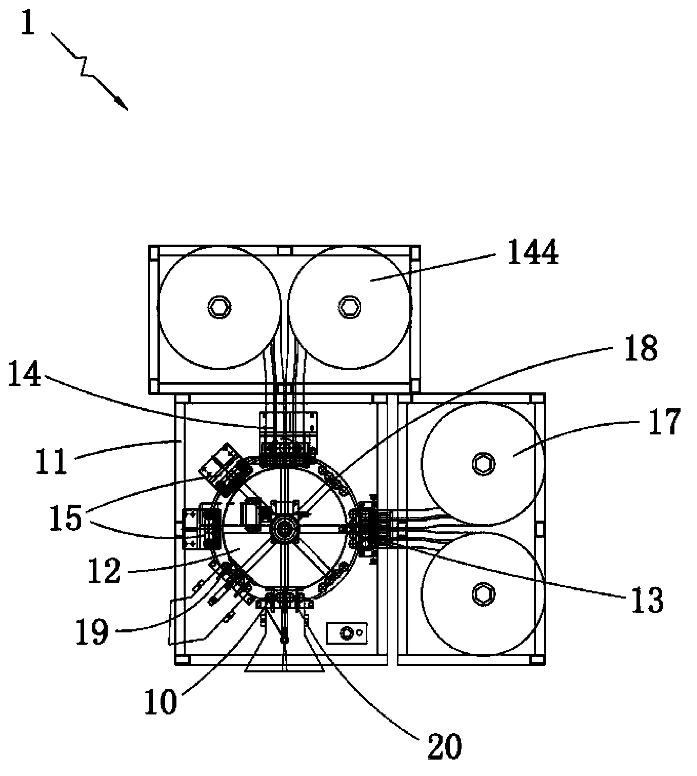 Assembly machine for loading inner plugs in bottle caps