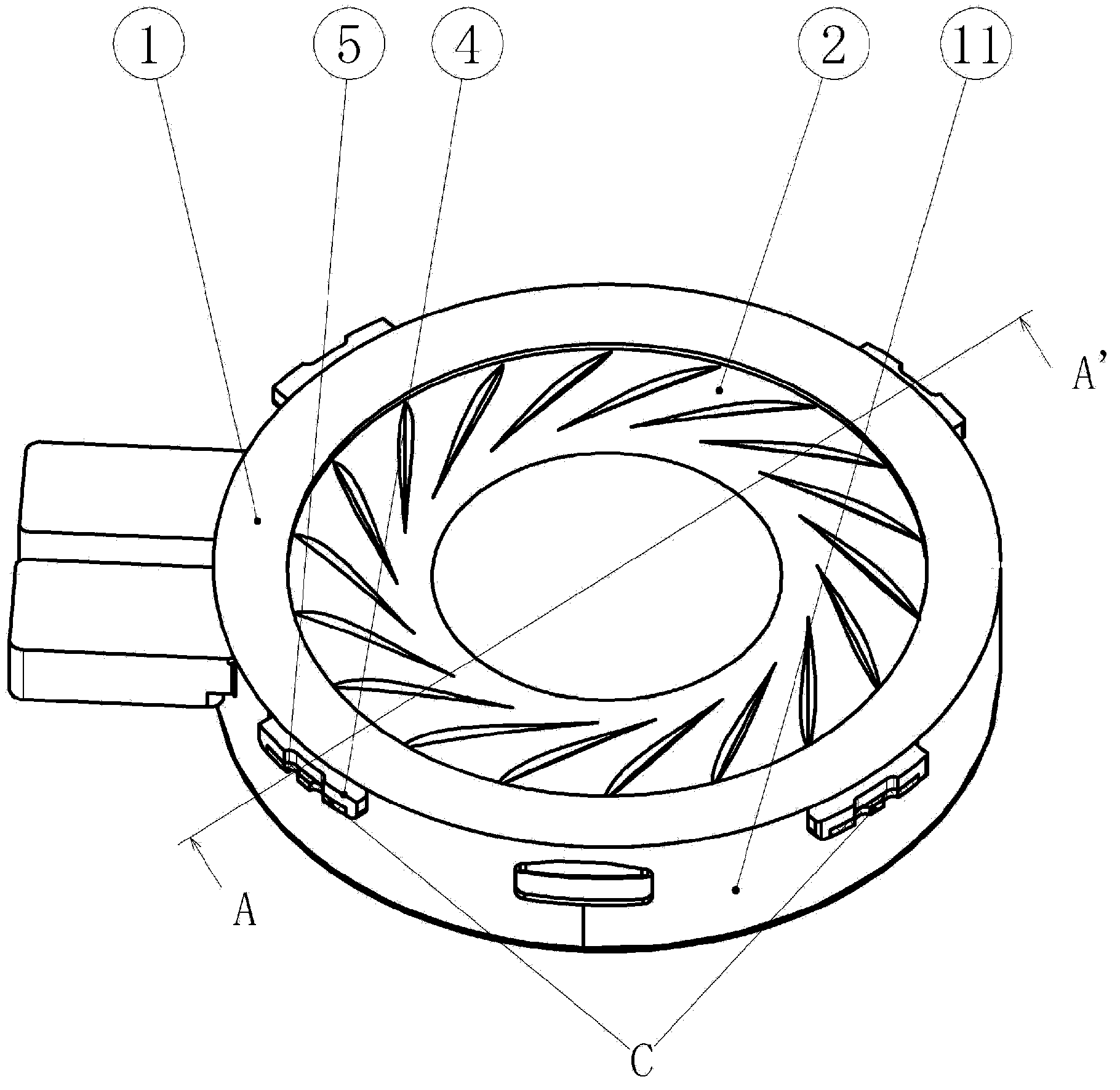 Load-resisting structure of multifunctional vibration actuator