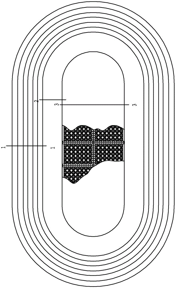 Waste tire prestressed stadium system