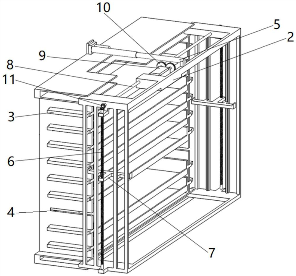 Automatic material storing and taking storage device