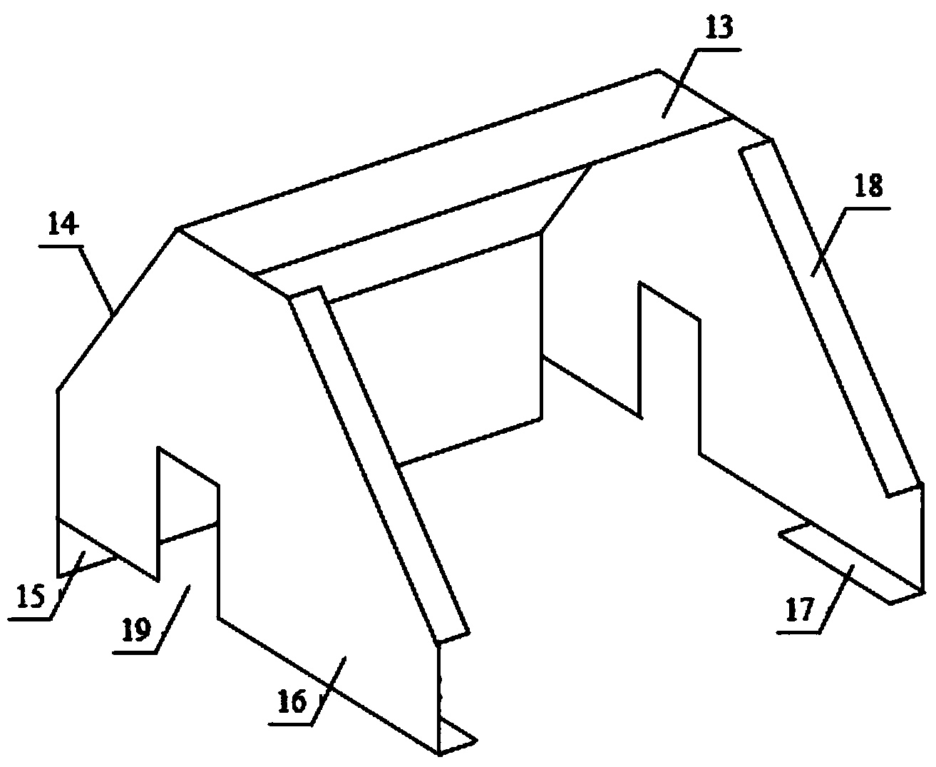 Drag suction type road surface cleaning device for sanitation truck