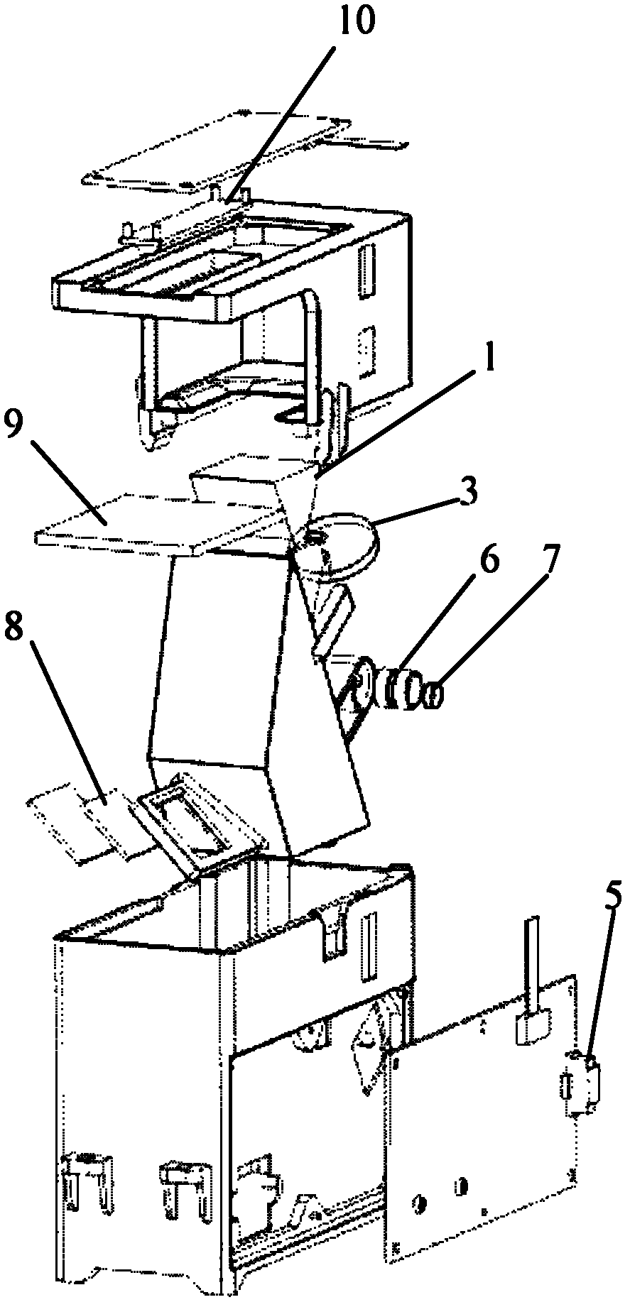 Device for collecting fingerprints and veins