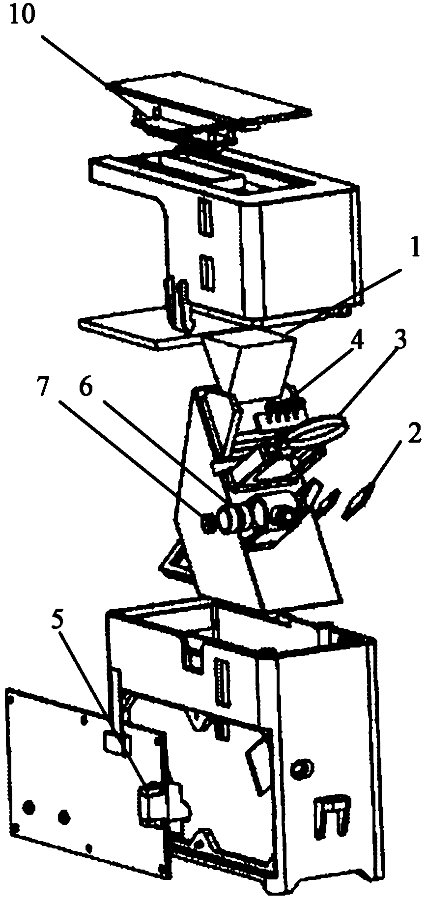 Device for collecting fingerprints and veins