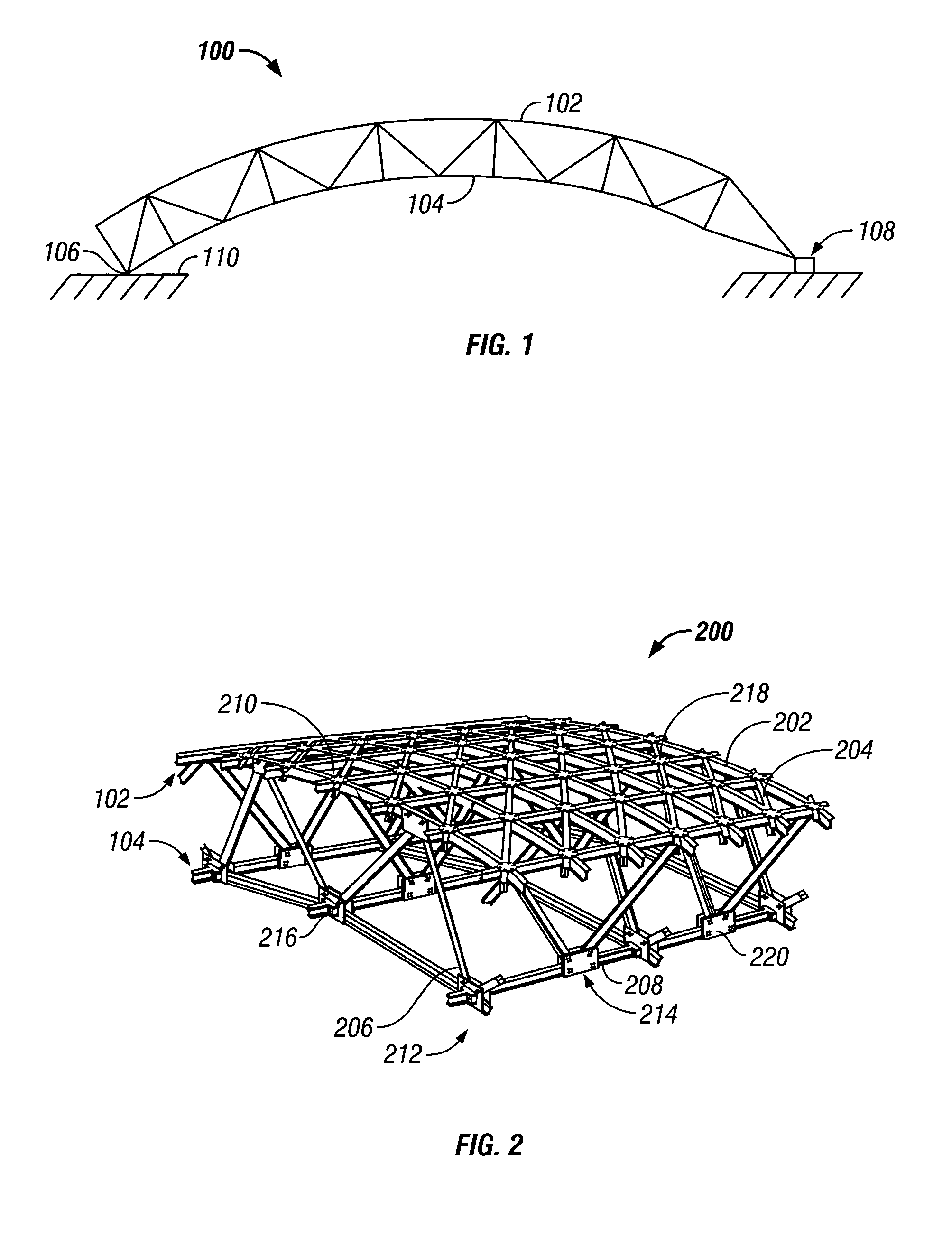 Double network reticulated frame structure